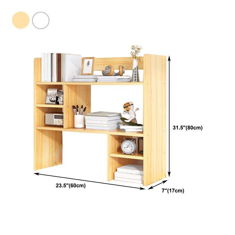 Modern Standard Wooden Bookcase Open Back Bookshelf for Living Room