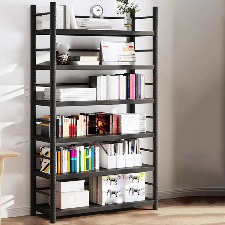 Contemporary Black Shelf Bookcase Open Bookshelf with Shelves Included