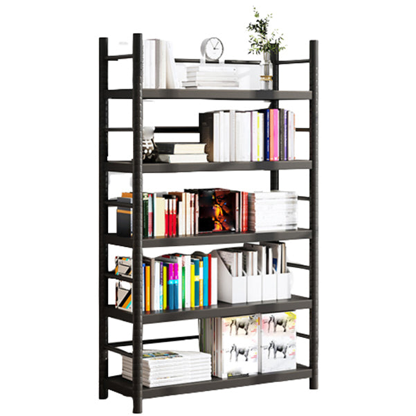 Contemporary Black Shelf Bookcase Open Bookshelf with Shelves Included