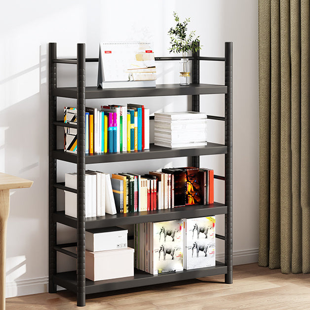 Contemporary Black Shelf Bookcase Open Bookshelf with Shelves Included