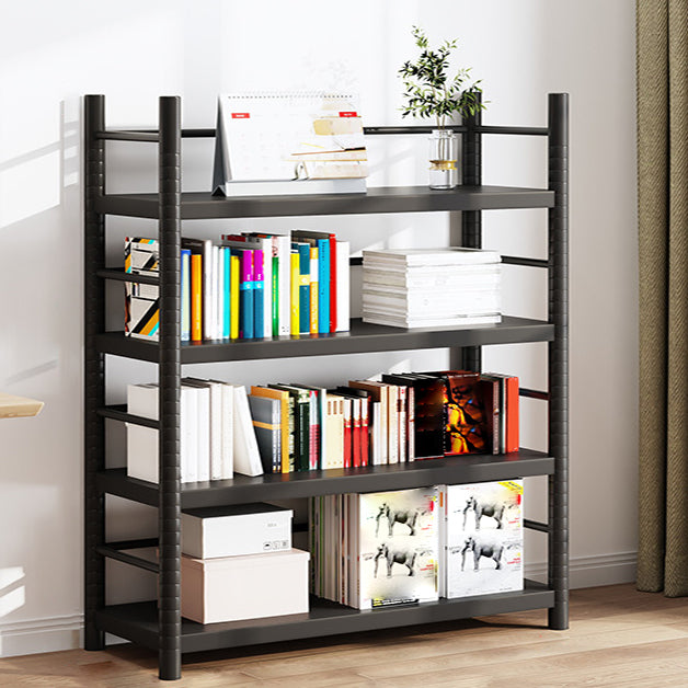 Contemporary Black Shelf Bookcase Open Bookshelf with Shelves Included