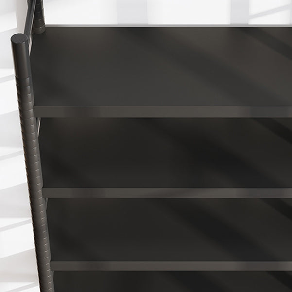 Contemporary Black Shelf Bookcase Open Bookshelf with Shelves Included