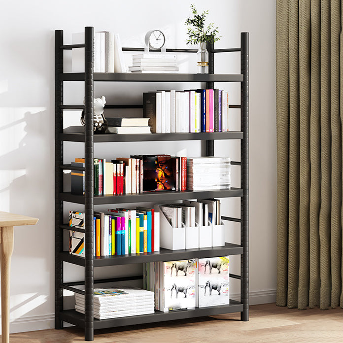Contemporary Black Shelf Bookcase Open Bookshelf with Shelves Included