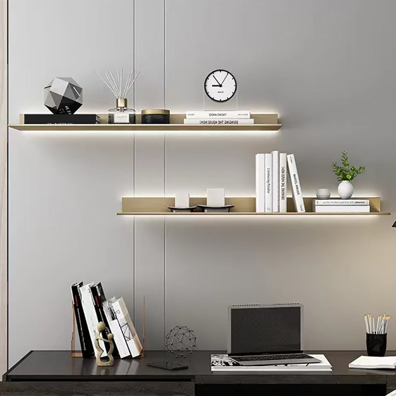 1 Shelf Metal Bookshelf Modern Floating Wall Mounted Bookcase