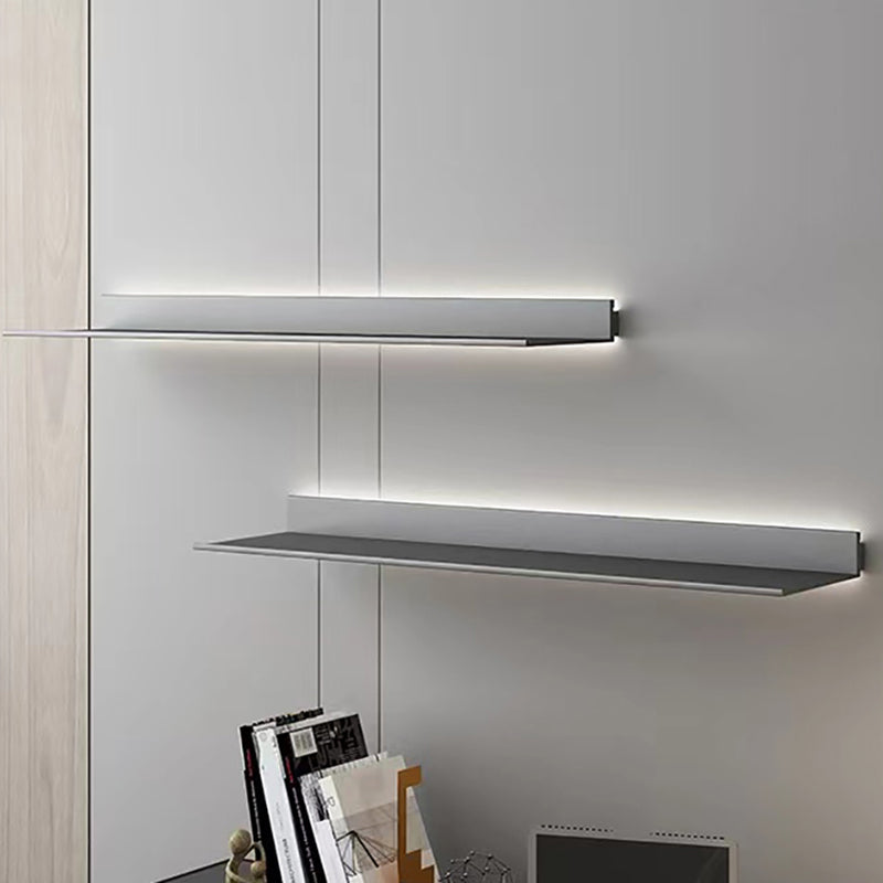 1 Shelf Metal Bookshelf Modern Floating Wall Mounted Bookcase