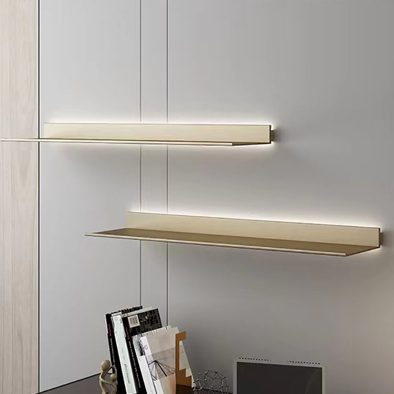 1 Shelf Metal Bookshelf Modern Floating Wall Mounted Bookcase