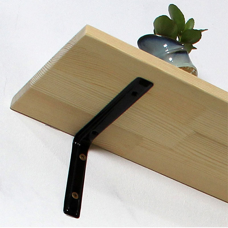 1 Shelf Floating Bookcase Natural Wood Closed Back Bookshelf