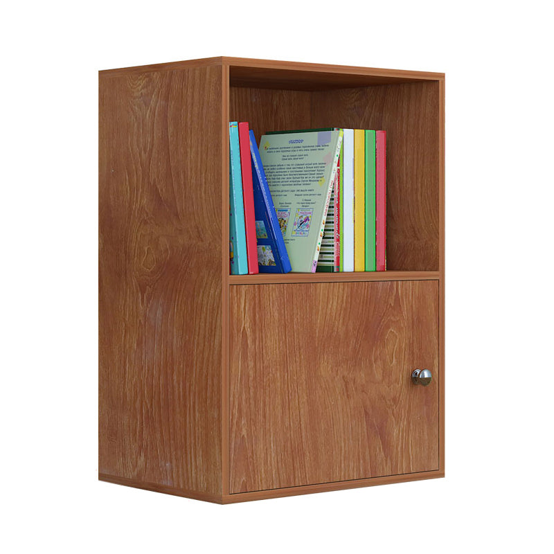 Modem Bookcase Engineered Wood Standard Bookshelf with Doors