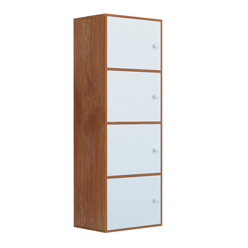 Modem Bookcase Engineered Wood Standard Bookshelf with Doors