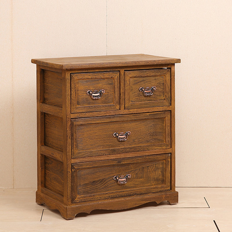 Traditional Matte Finish Storage Chest Bedroom Solid Wood Dresser