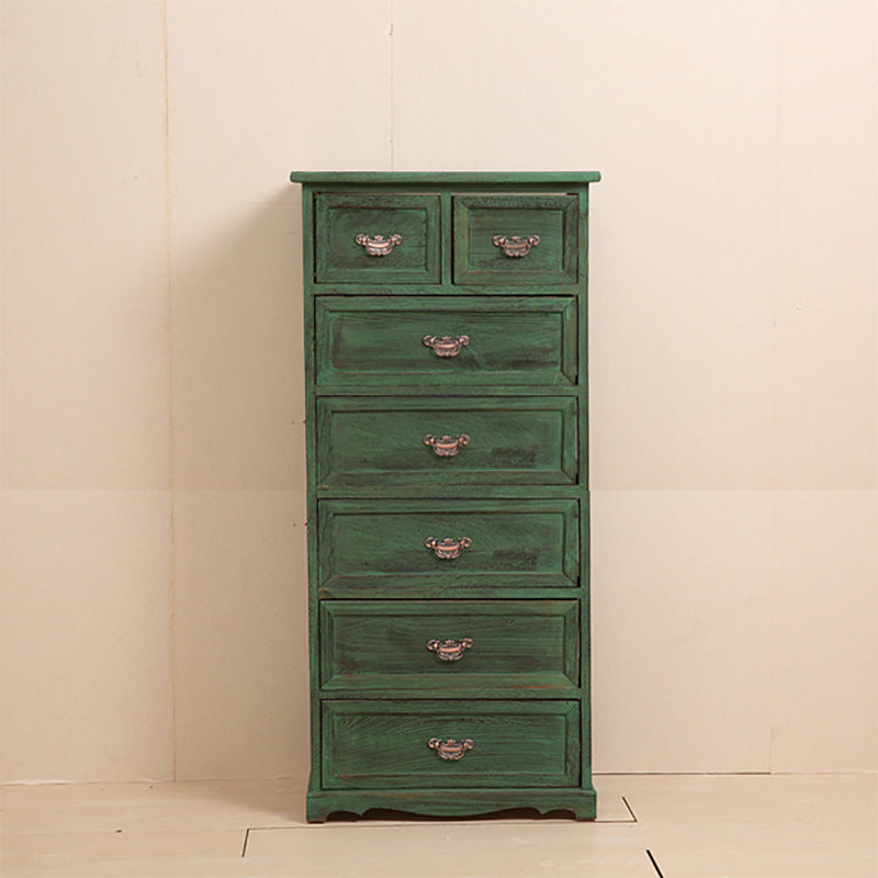 Traditional Matte Finish Storage Chest Bedroom Solid Wood Dresser