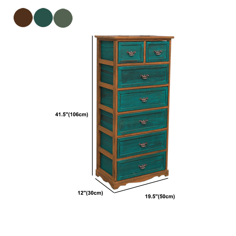 Traditional Matte Finish Storage Chest Bedroom Solid Wood Dresser