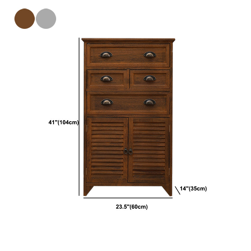 Traditional Matte Finish Storage Chest Bedroom Solid Wood Dresser