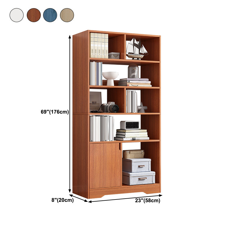 Floor Standard Bookshelf with Drawer Living Room Wooden Bookcase Rack Shelf