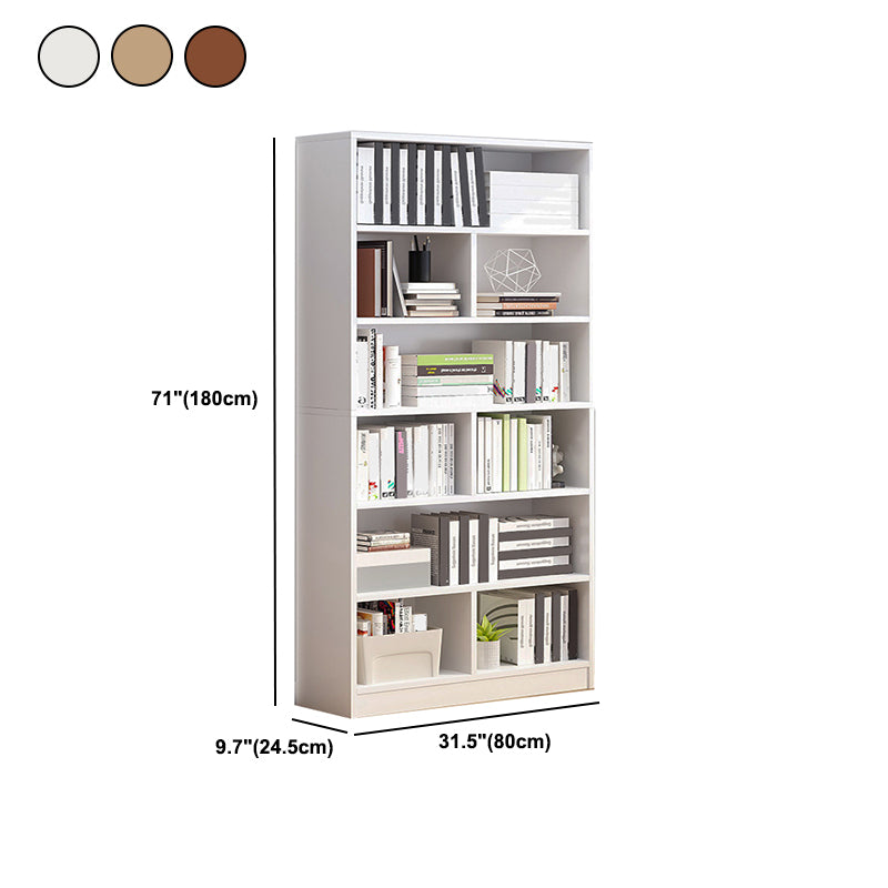 Modem Bookcase, Engineered Wood Standard Bookshelf With Rectangular Shelves