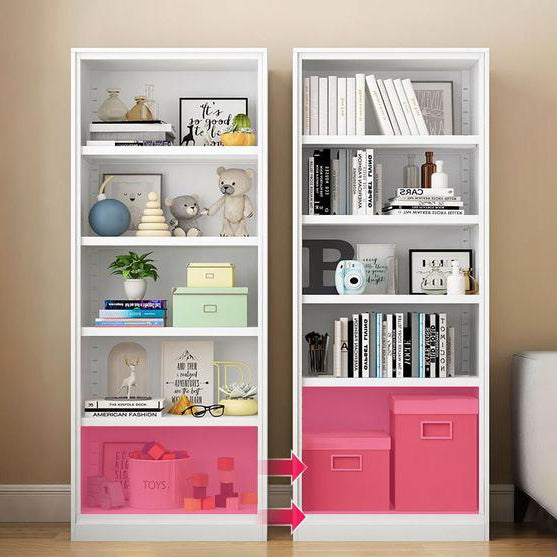 Modern Steel Bookcase Closed Back Bookshelf for Any Room, 13"W