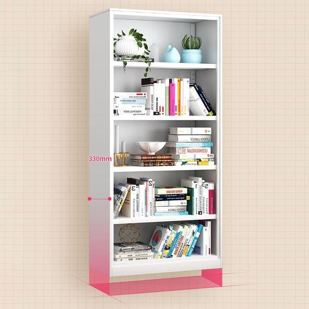 Modern Steel Bookcase Closed Back Bookshelf for Any Room, 13"W