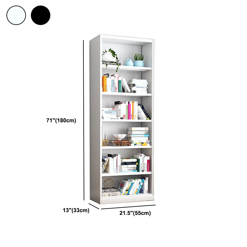 Modern Steel Bookcase Closed Back Bookshelf for Any Room, 13"W