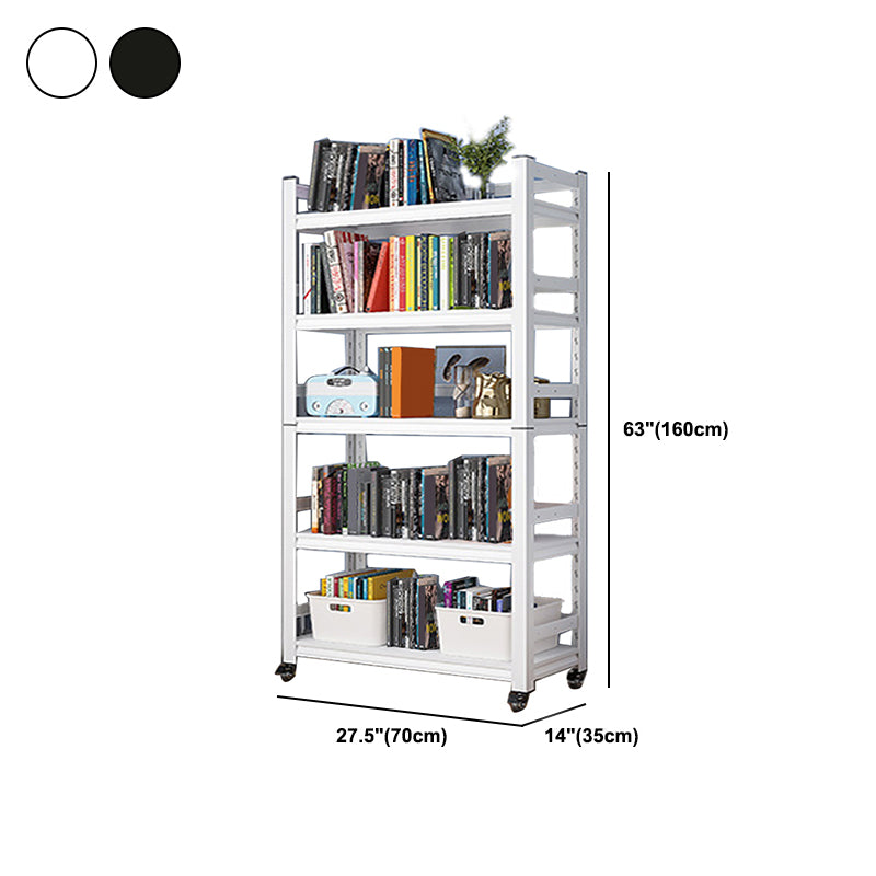 Open Standard Bookshelf Modern Minimalist Metal Rectangular Bookcase