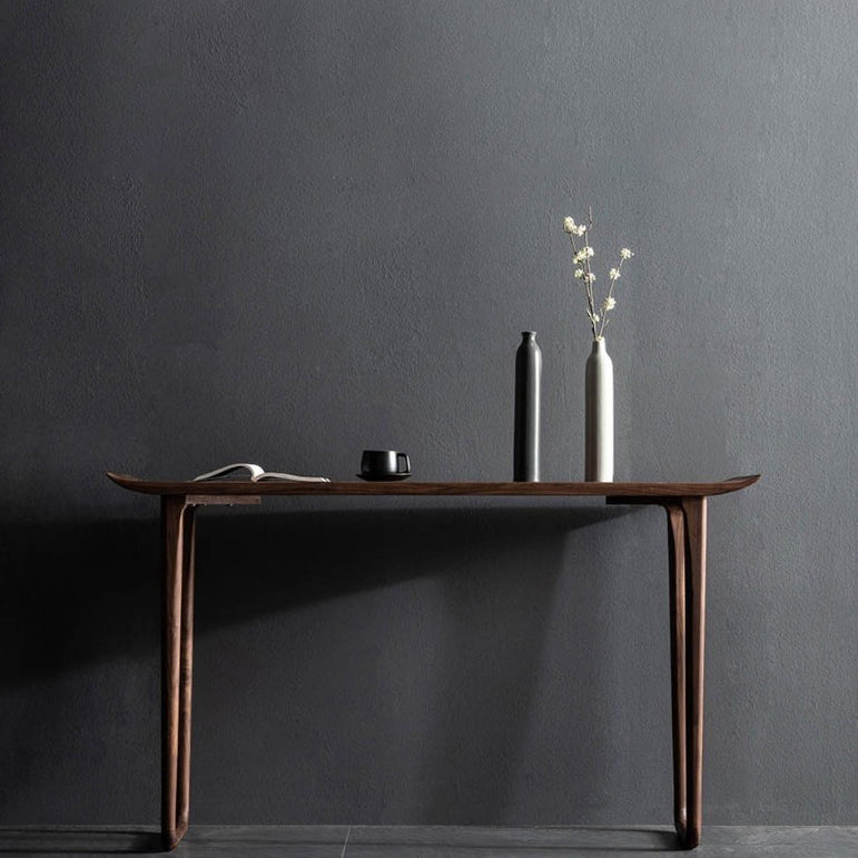 Pine Solid Wood Console Table,11.81inch Wide, Hall Accent Rectangle Table