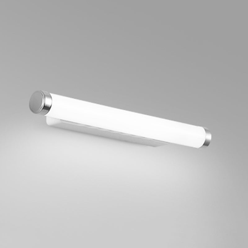 Metal Linear Shape Mirror Wall Light Modern 1-Light Mirror Wall Light Sconces in Silver