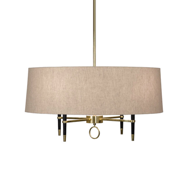 Cilindro sala da pranzo lampadario in tessuto classico tessuto 4 luci di flassia