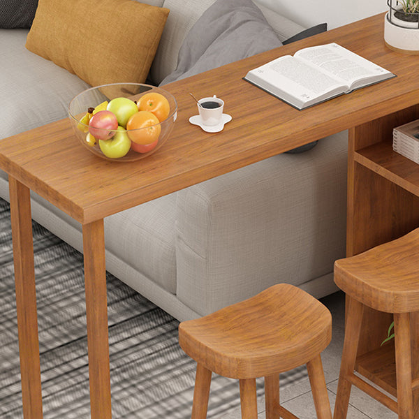 Modern Bar Table Set 1/2/3 Pcs Solid Wood Bar Table and Backless Bar Stools