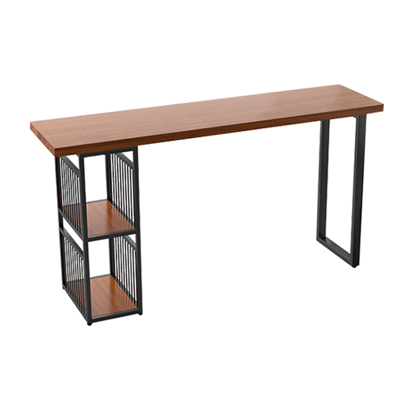 Modern 1/4/7 Pieces Bar Table Set Rectangle Pine Wood Counter Table with High Stools