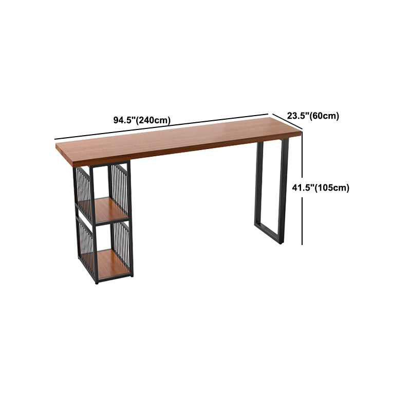 Modern 1/4/7 Pieces Bar Table Set Rectangle Pine Wood Counter Table with High Stools