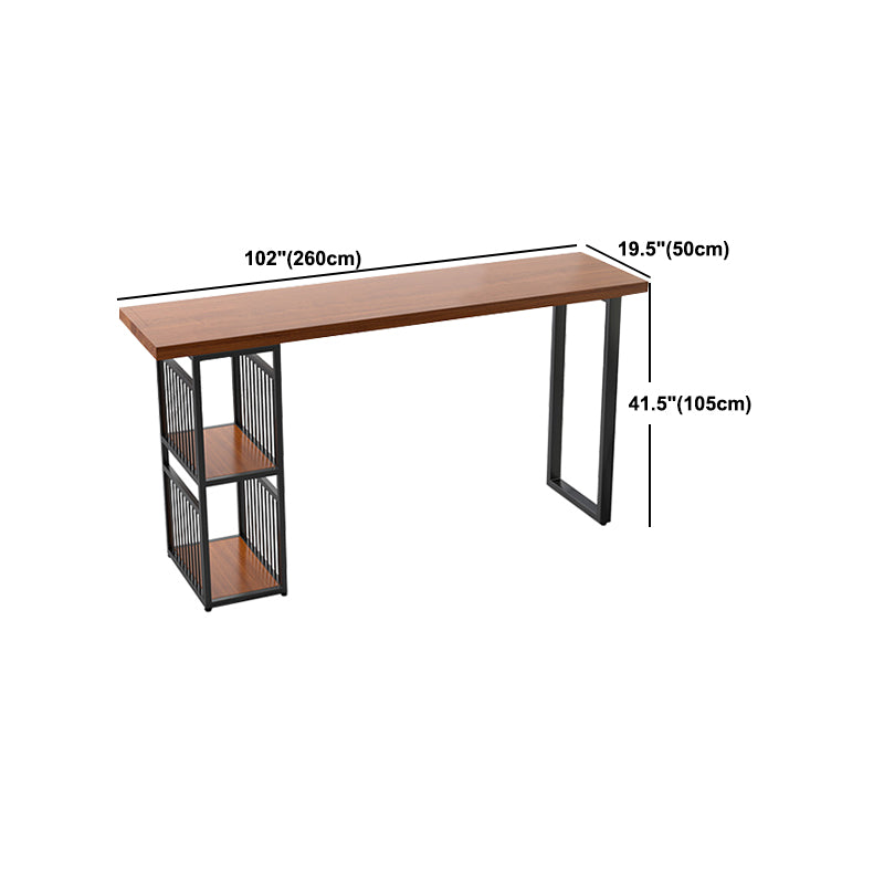 Modern 1/4/7 Pieces Bar Table Set Rectangle Pine Wood Counter Table with High Stools