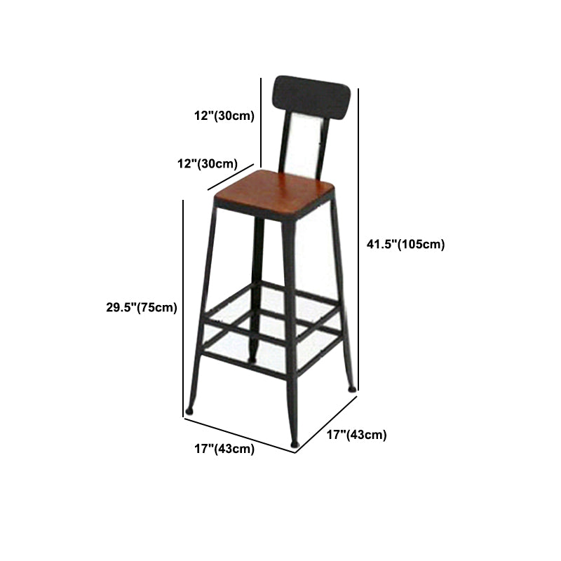 1/5 Pieces Industrial Rectangular Pub Table Set Wooden Counter Table with High Stools