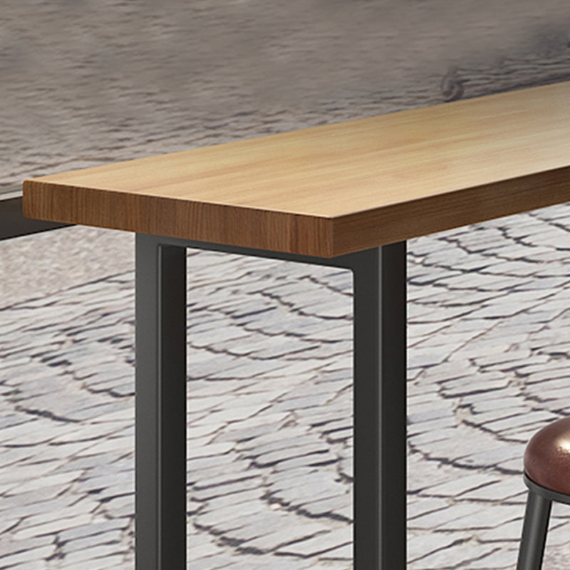Industrial Rectangle Bar Table Set 1/7 Pieces Solid Wood Counter Table