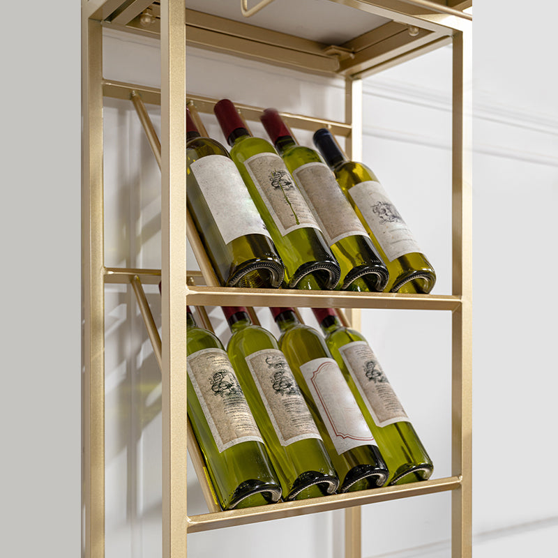 Glam Stone Bar Table Set 1/3 Pieces Counter Table with Metal Stools