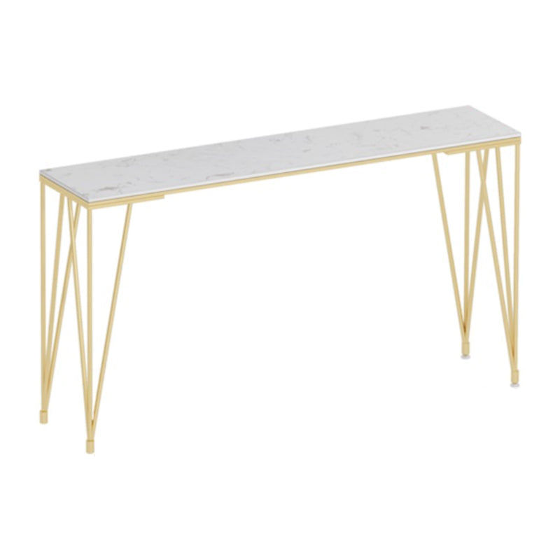 Glam 1/7 Pieces Bar Table Set Rectangle Stone Counter Table with High Stools