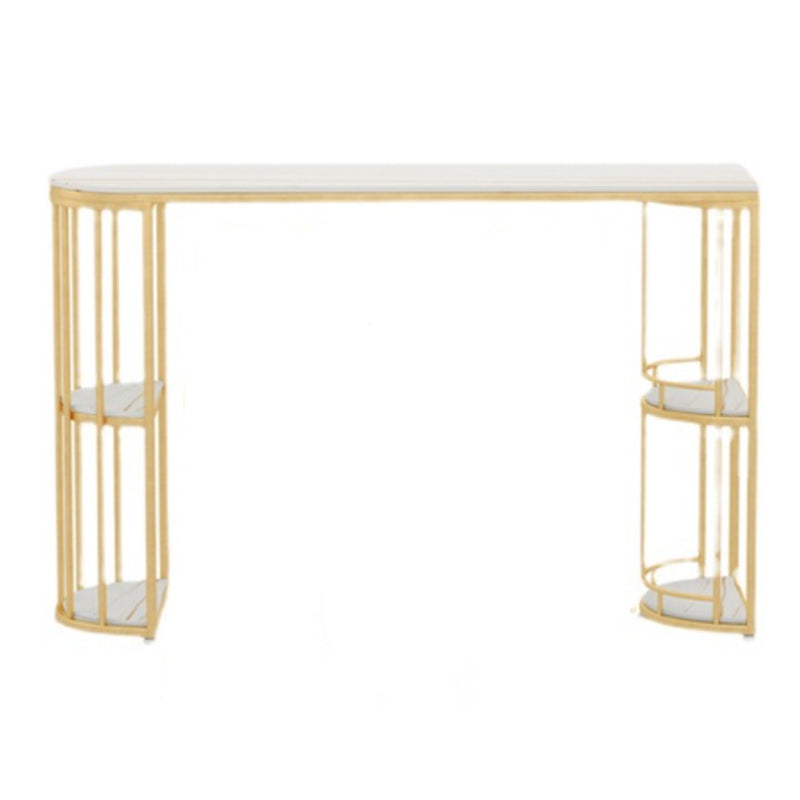 Indoor Oval Pub Dining Set 1/2/3 Pieces Stone and Metal Pub Set with Storage