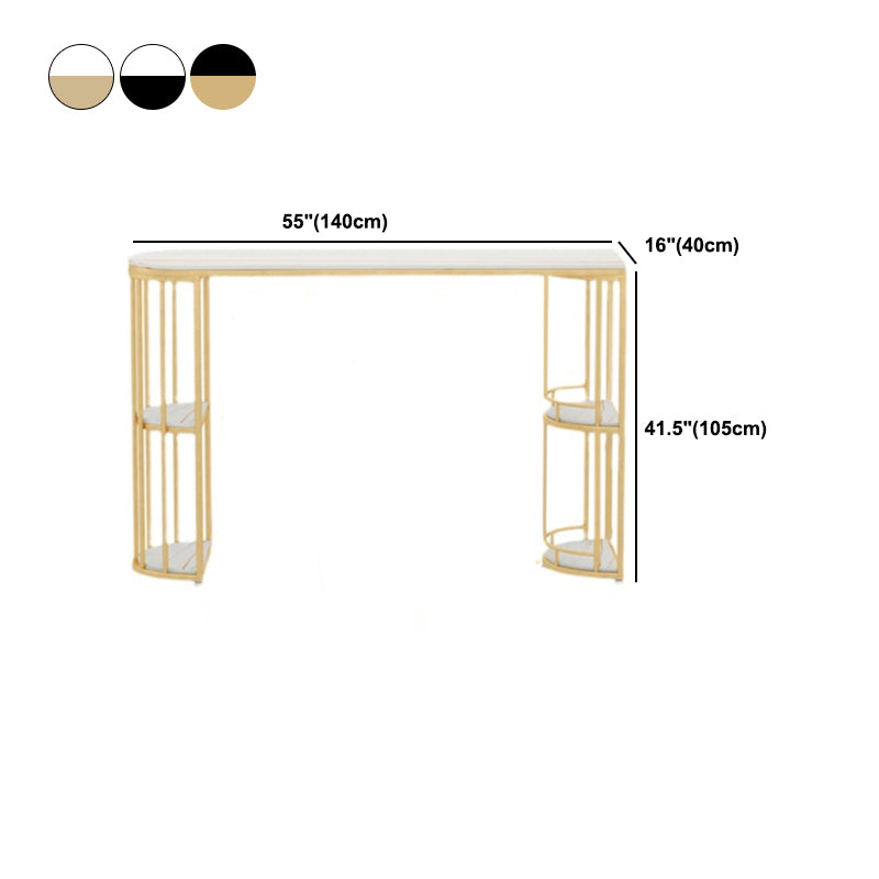 Indoor Oval Pub Dining Set 1/2/3 Pieces Stone and Metal Pub Set with Storage