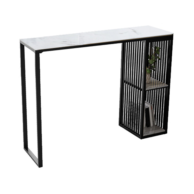 Glam Stone Bar Table Set 1/3 Pieces Rectangle Counter Table Set for Indoor