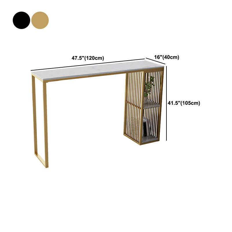 Glam Stone Bar Table Set 1/3 Pieces Rectangle Counter Table Set for Indoor