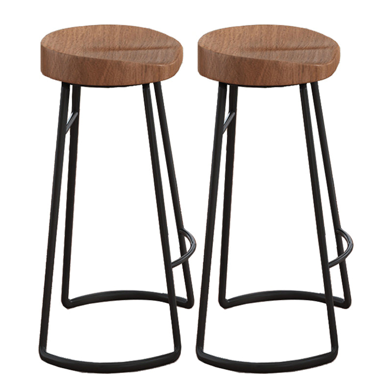 Industrial Counter Height Set 1/2/3 Pcs Solid Wood Bar Table and Stools