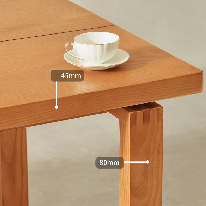 Modern 1/3/3/5 Pieces Dining Set Rectangle Solid Wood Dinette Set in Natural