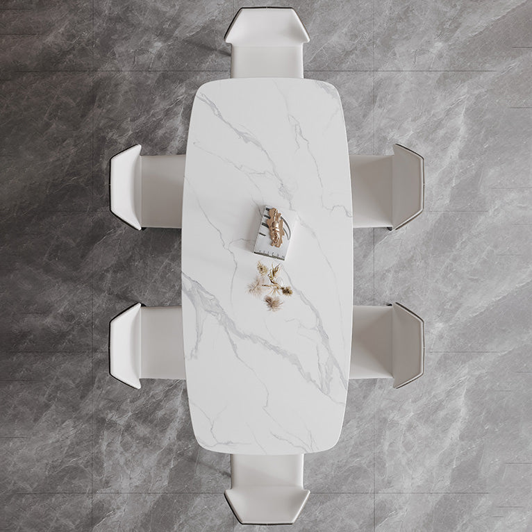 Contemporary Dining Set 1/4/5/7 Pcs Dining Table Set with Sintered Stone Top