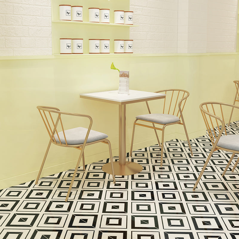 Nordic 1/3/4 Pieces Dining Set Stone Dining Table for Milk Tea Shop Cafe