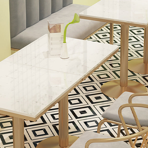 Nordic 1/3/4 Pieces Dining Set Stone Dining Table for Milk Tea Shop Cafe
