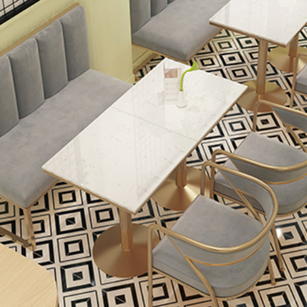 Nordic 1/3/4 Pieces Dining Set Stone Dining Table for Milk Tea Shop Cafe