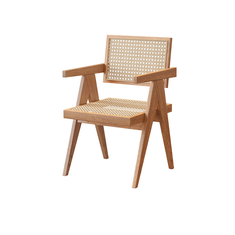 Modern Solid Wood Dining Set 1/2/5/7 Pieces Dining Table with Wood Chairs