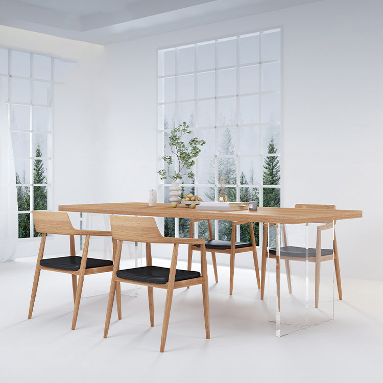Modern Dining Set Solid Wood 1/2/4/5 Pieces Dining Furniture for Indoor