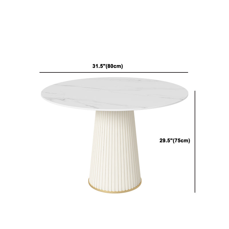 Nordic 1/4/5 Pieces Dining Set Round Stone Dining Table for Dining Room
