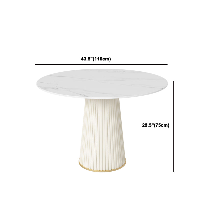 Nordic 1/4/5 Pieces Dining Set Round Stone Dining Table for Dining Room
