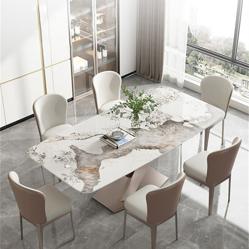 Modern Dining Set Stone 1/4/5/7 Pieces Dining Furniture for Home
