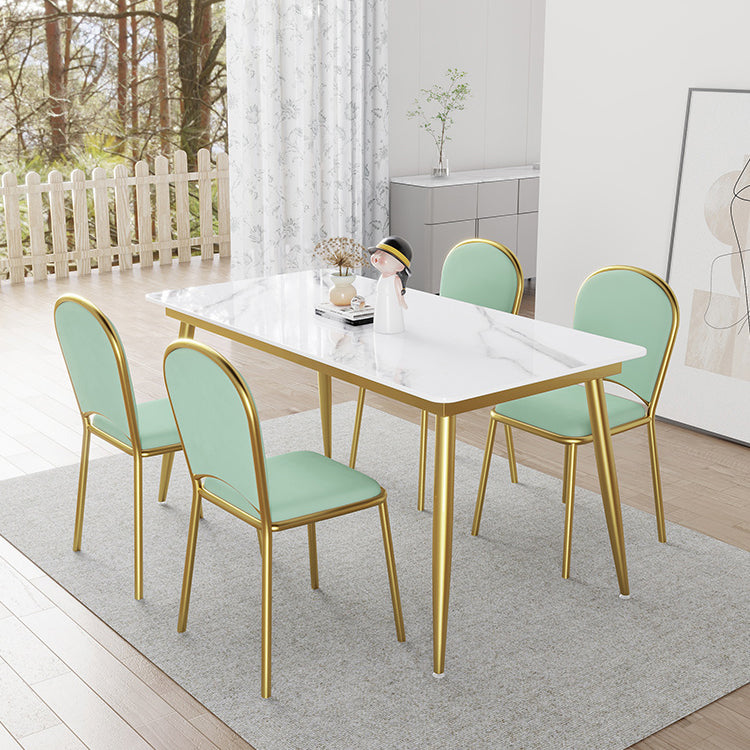 Nordic 1/4/5/7 Pieces Dining Set Rectangle Stone Dining Table for  Kitchen Dining Room